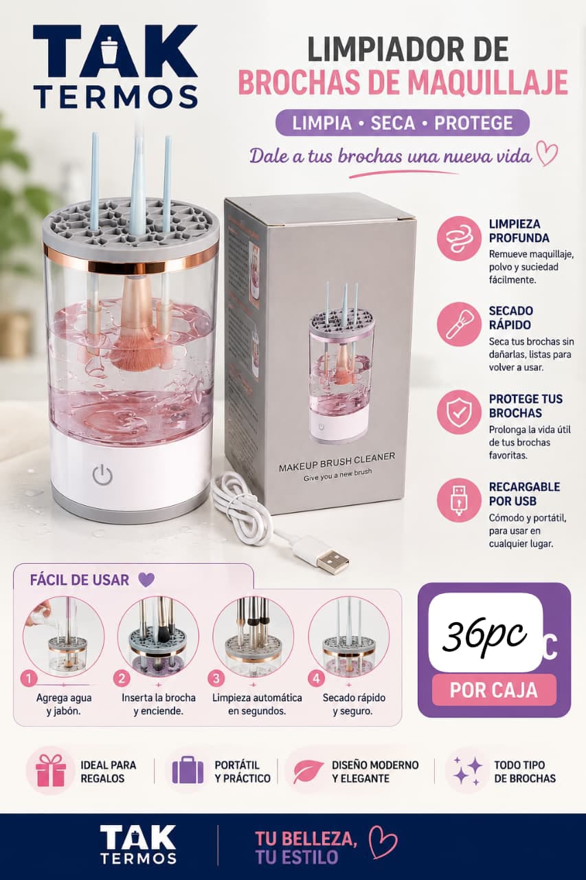 LIMPIADOR DE BROCHAS DE MAQUILLAJE